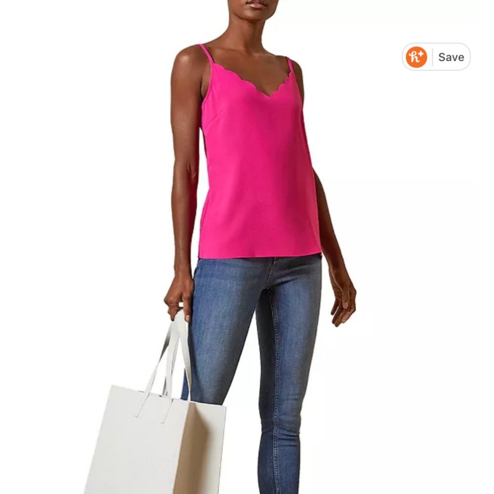 Ted Baker Pink Siina Scalloped Neckline Camisole